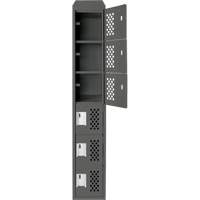 Petit casier perfor&eacute; Clean-Line, 6 niveaux, 15" x 72" x 12", Acier Oxford Builders Supplies Inc
