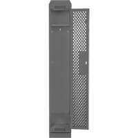 Clean Line Lockers, 12" x 18" x 82", Steel, Charcoal, Rivet (Assembled), Perforated Oxford Builders Supplies Inc