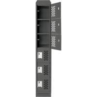 Petit casier perfor&eacute; Clean-Line, 6 niveaux, 15" x 72" x 12", Acier Oxford Builders Supplies Inc