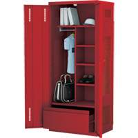 Casier de luxe pour &eacute;quipement, Acier, 36" la x 24" p x 72" h, Rouge Oxford Builders Supplies Inc