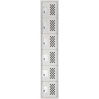Petits casiers Clean Line, 6 niveaux, 18" x 72" x 12", Acier Oxford Builders Supplies Inc