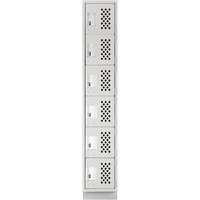 Petit casier perfor&eacute; Clean-Line, 6 niveaux, 15" x 72" x 12", Acier Oxford Builders Supplies Inc