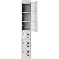 Petit casier perfor&eacute; Clean-Line, 6 niveaux, 15" x 72" x 12", Acier Oxford Builders Supplies Inc