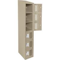 Petits casiers &eacute;conomiques assembl&eacute;s et perfor&eacute;s Clean Line, 6 niveaux, 18" x 72" x 12", Acier Oxford Builders Supplies Inc