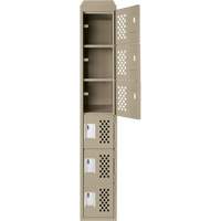 Petits casiers &eacute;conomiques assembl&eacute;s et perfor&eacute;s Clean Line, 6 niveaux, 18" x 72" x 12", Acier Oxford Builders Supplies Inc