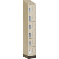 Casiers robustes Concorde, 6 niveaux, 12" x 18" x 82", Acier, Beige, Soud&eacute; (assembl&eacute;) Oxford Builders Supplies Inc