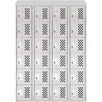 Casiers &eacute;conomiques perfor&eacute;s et assembl&eacute;s Clean Line, 6 niveaux, Bloc de 4, 18" x 72" x 12", Acier Oxford Builders Supplies Inc