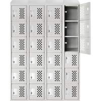 Casiers &eacute;conomiques perfor&eacute;s et assembl&eacute;s Clean Line, 6 niveaux, Bloc de 4, 18" x 72" x 12", Acier Oxford Builders Supplies Inc