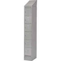Lockers, 6 -tier, 12" x 18" x 86", Steel, Grey, Knocked Down Oxford Builders Supplies Inc