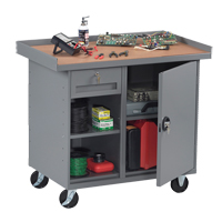 Mobile Workbench Cabinet, Laminate Surface Oxford Builders Supplies Inc
