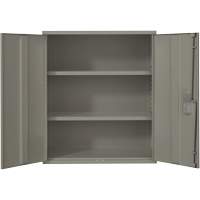 Armoire de rangement Lo-Boy, Acier, 2 Tablettes, 40" h x 36" la x 18" P, Gris Oxford Builders Supplies Inc