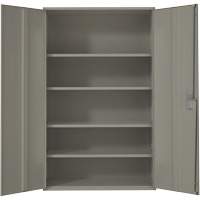 Armoire de rangement Hi-Boy tr&egrave;s large, Acier, 4 Tablettes, 72" h x 48" la x 24" P, Gris Oxford Builders Supplies Inc