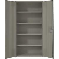 Armoire de rangement Hi-Boy, Acier, 4 Tablettes, 72" h x 36" la x 18" P, Gris Oxford Builders Supplies Inc