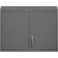 Wall-Mounted Cabinet, 27" H x 29-7/8" W x 13-11/16" D, 2 Shelves, Steel, Grey Oxford Builders Supplies Inc