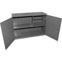 Armoire pour accessoires abrasifs, Acier, 2 tiroirs, 33-3/4" x 11-7/8" x 23-7/8", Gris Oxford Builders Supplies Inc