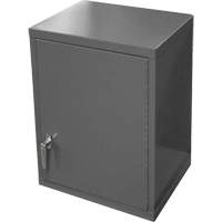 Wall-Mounted Cabinet, 27" H x 13-11/16" W x 18" D, 2 Shelves, Steel, Grey Oxford Builders Supplies Inc