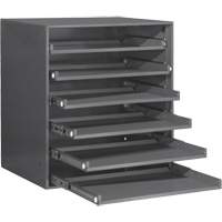 Compartment Box Cabinet, Steel, 6 Slots, 20-5/16" W x 15-15/16" D x 21-7/8" H, Grey Oxford Builders Supplies Inc