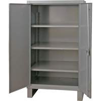 Armoire tr&egrave;s robuste, Acier, 3 Tablettes, 66" h x 48" la x 24" P, Gris Oxford Builders Supplies Inc