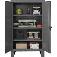 Armoire tr&egrave;s robuste, Acier, 3 Tablettes, 66" h x 60" la x 24" P, Gris Oxford Builders Supplies Inc