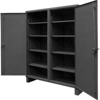 Armoire tr&egrave;s robuste, Acier, 8 Tablettes, 78" h x 72" la x 24" P, Gris Oxford Builders Supplies Inc