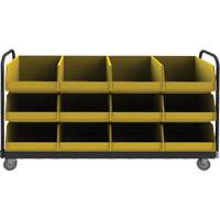 R&acirc;telier mobile, &agrave; deux c&ocirc;t&eacute;s, 12 bacs, 78" la x 18" p x 47" h Oxford Builders Supplies Inc