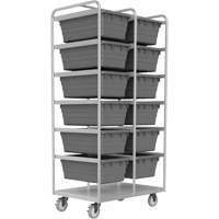 R&acirc;telier mobile, &agrave; deux c&ocirc;t&eacute;s, 12 bacs, 26" la x 36" p x 74" h Oxford Builders Supplies Inc