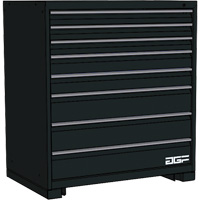 Armoire &agrave; tiroirs modulaire, 8 tiroirs, 48" la x 24" p x 40" h, Noir Oxford Builders Supplies Inc