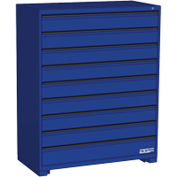 Armoire &agrave; tiroirs modulaire, 9 tiroirs, 48" la x 24" p x 60" h, Bleu Oxford Builders Supplies Inc
