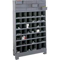 Unit&eacute; de stockage modulaire pour petites pi&egrave;ces, Acier, 18 tiroirs, 33-3/4" x 12-1/4" x 58-5/8", Gris Oxford Builders Supplies Inc