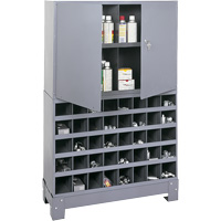 Unit&eacute; de stockage modulaire pour petites pi&egrave;ces, Acier, 0 tiroirs, 33-3/4" x 12-1/4" x 53-1/2", Gris Oxford Builders Supplies Inc