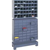 Unit&eacute; de stockage modulaire pour petites pi&egrave;ces, Acier, 48 tiroirs, 33-3/4" x 12-1/4" x 58-3/8", Gris Oxford Builders Supplies Inc