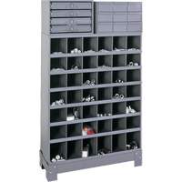 Unit&eacute; de stockage modulaire pour petites pi&egrave;ces, Acier, 13 tiroirs, 33-3/4" x 12-1/4" x 59", Gris Oxford Builders Supplies Inc