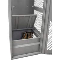 Casier pour &eacute;quipement avec porte, Acier, 24" la x 24" p x 72" h, Gris Oxford Builders Supplies Inc