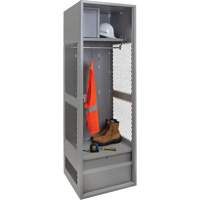 Gear Locker, Steel, 24" W x 24" D x 72" H, Grey Oxford Builders Supplies Inc