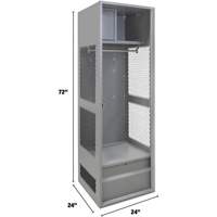 Gear Locker, Steel, 24" W x 24" D x 72" H, Grey Oxford Builders Supplies Inc