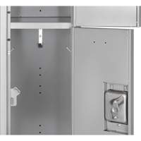 Lockers, 3 -tier, 12" x 18" x 86", Steel, Grey, Knocked Down Oxford Builders Supplies Inc