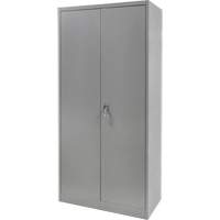 Wardrobe Storage Cabinet, Steel, 36" W x 18" D x 72" H, Grey Oxford Builders Supplies Inc