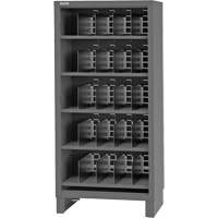 Armoire robuste &agrave; façade ouverte avec s&eacute;parateurs, Acier, 0 tiroirs, 36" x 24" x 78", Gris Oxford Builders Supplies Inc
