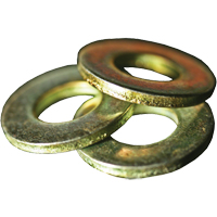 SAE Flat Washer, 1/4", Yellow Zinc Oxford Builders Supplies Inc