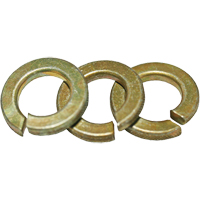 Split Lock Washer, 5/8", Yellow Zinc Oxford Builders Supplies Inc