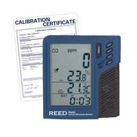 Compteur de monoxyde de carbone avec temp&eacute;rature et humidit&eacute; avec certificat de calibration Oxford Builders Supplies Inc