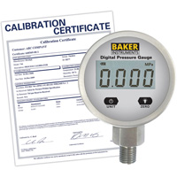 B5000 Series Pressure Gauge with ISO Certificate, 2-1/2" , 0 - 103.4 kPa/0 - 15 psi/0 - 416 in. w.c., Bottom Mount, Digital Oxford Builders Supplies Inc