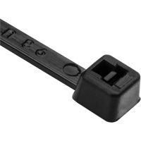 PA66 Cable Ties, 8" Long, 50 lbs. Tensile Strength, Black Oxford Builders Supplies Inc