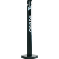 Smokers' Pole Cigarette Receptacle, Free-Standing, Aluminum, 41" Height Oxford Builders Supplies Inc