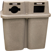 Recycling Containers Bullseye, Curbside, Plastic, 2 x 22 US gal. Oxford Builders Supplies Inc