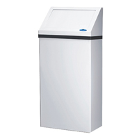 Wall-Mounted Waste Receptacle, Steel, 13.2 US gal. Oxford Builders Supplies Inc