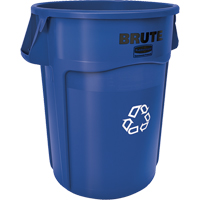 BRUTE&reg; Round Recycling Containers, Bulk, Plastic, 44 US gal. Oxford Builders Supplies Inc