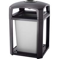 Cendrier et corbeille pour d&eacute;chets de s&eacute;rie Landmark, Plastique, Capacit&eacute; 35 gal. US, Hauteur 40" Oxford Builders Supplies Inc