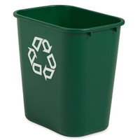 Medium Recycling Wastebasket, Deskside, Plastic, 28 US Qt. Oxford Builders Supplies Inc