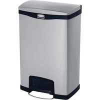 Contenant &agrave; d&eacute;chets Slim Jim , Acier inoxydable, Capacit&eacute; 13 gal. US Oxford Builders Supplies Inc